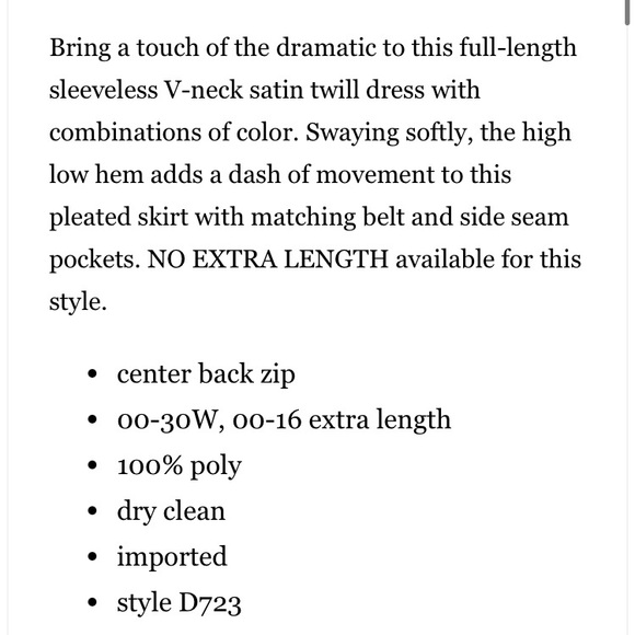 NWT Alfred Sung Satin High Low Gown Hunter Green Size 6 - Picture 5 of 10